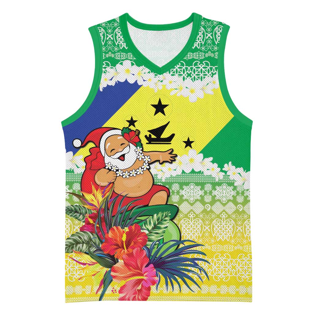 Personalised Malampa Joyeux Noel Basketball Jersey Proud To Be a Ni-Van Sand Drawing Art - Polynesian Pride