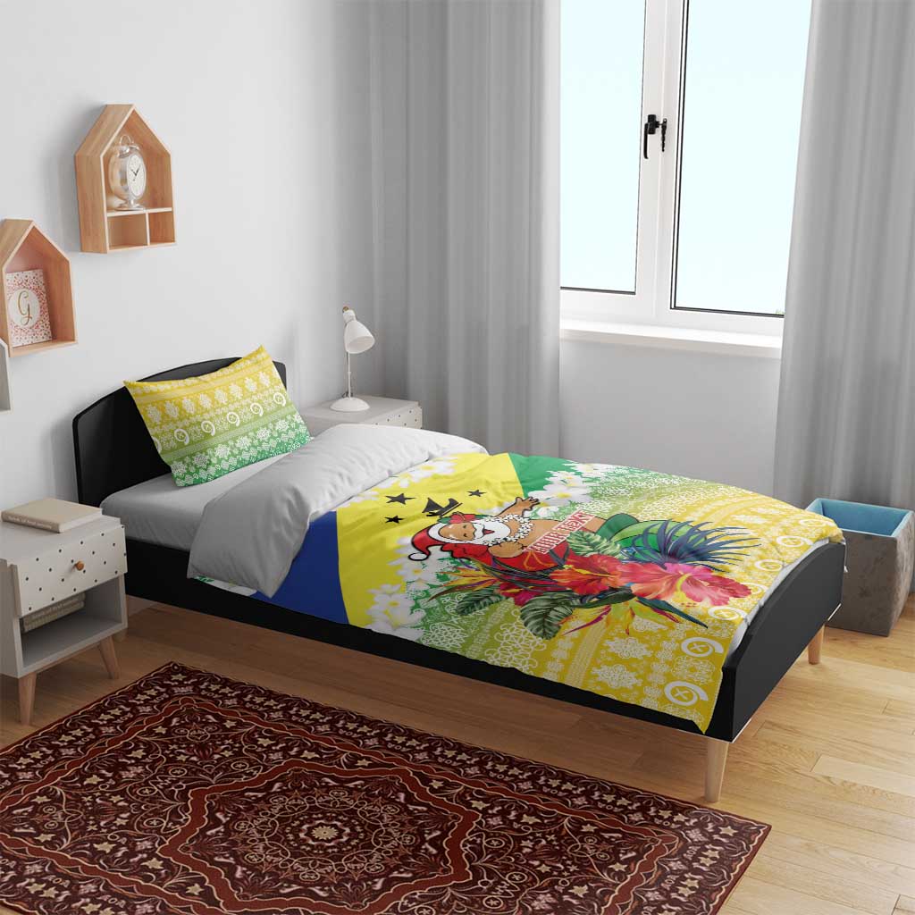 Personalised Malampa Joyeux Noel Bedding Set Proud To Be a Ni-Van Sand Drawing Art - Polynesian Pride