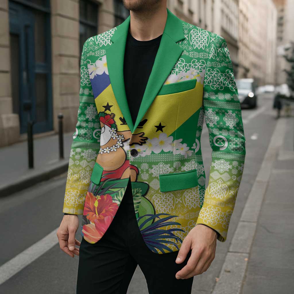 Personalised Malampa Joyeux Noel Blazer Proud To Be a Ni-Van Sand Drawing Art - Polynesian Pride