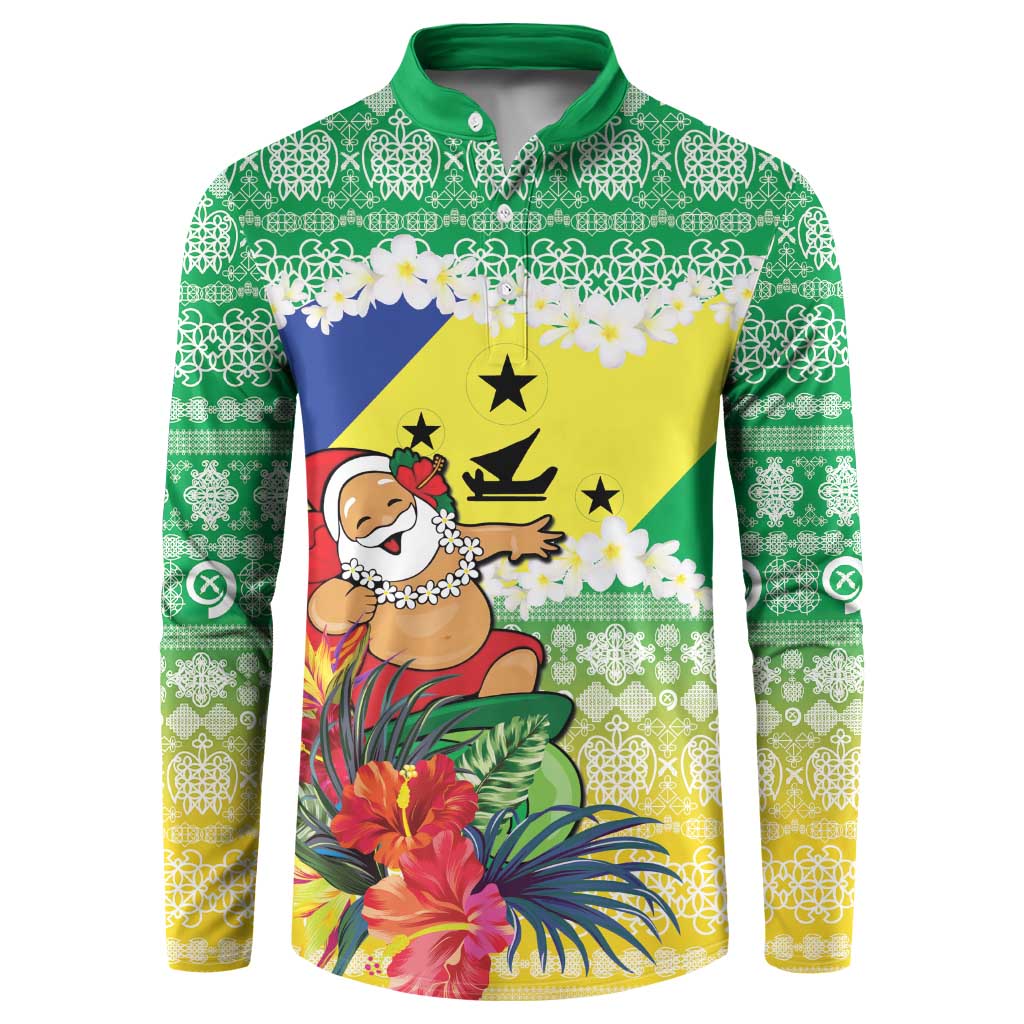 Personalised Malampa Joyeux Noel Button Sweatshirt Proud To Be a Ni-Van Sand Drawing Art - Polynesian Pride