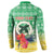 Personalised Malampa Joyeux Noel Button Sweatshirt Proud To Be a Ni-Van Sand Drawing Art - Polynesian Pride