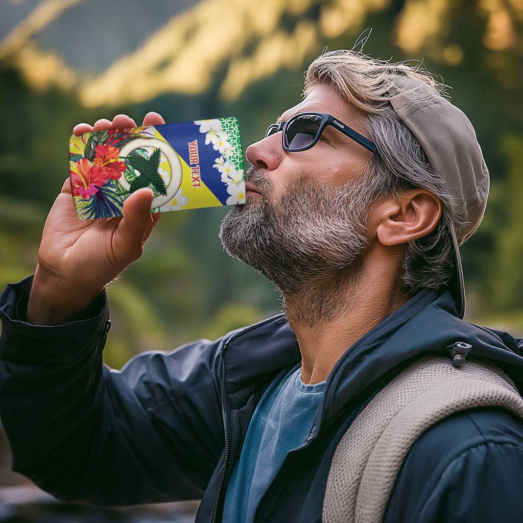 Personalised Malampa Joyeux Noel 4 in 1 Can Cooler Tumbler Proud To Be a Ni-Van Sand Drawing Art - Polynesian Pride