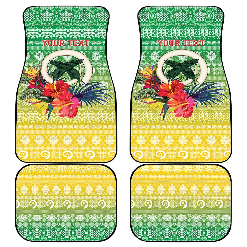 Personalised Malampa Joyeux Noel Car Mats Proud To Be a Ni-Van Sand Drawing Art - Polynesian Pride