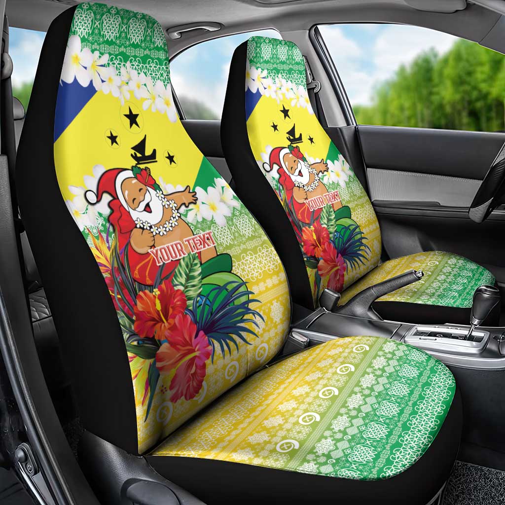 Personalised Malampa Joyeux Noel Car Seat Cover Proud To Be a Ni-Van Sand Drawing Art - Polynesian Pride