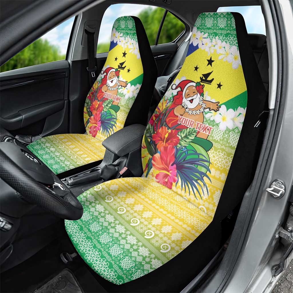Personalised Malampa Joyeux Noel Car Seat Cover Proud To Be a Ni-Van Sand Drawing Art - Polynesian Pride