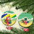 Personalised Malampa Joyeux Noel Ceramic Ornament Proud To Be a Ni-Van Sand Drawing Art - Polynesian Pride
