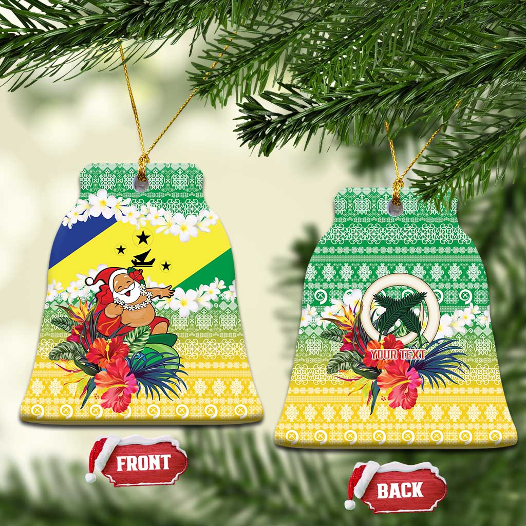 Personalised Malampa Joyeux Noel Ceramic Ornament Proud To Be a Ni-Van Sand Drawing Art - Polynesian Pride