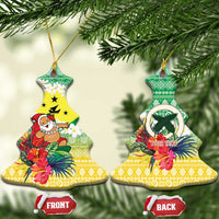 Personalised Malampa Joyeux Noel Ceramic Ornament Proud To Be a Ni-Van Sand Drawing Art - Polynesian Pride