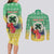 Personalised Malampa Joyeux Noel Couples Matching Long Sleeve Bodycon Dress and Long Sleeve Button Shirt Proud To Be a Ni-Van Sand Drawing Art - Polynesian Pride
