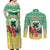 Personalised Malampa Joyeux Noel Couples Matching Off Shoulder Maxi Dress and Long Sleeve Button Shirt Proud To Be a Ni-Van Sand Drawing Art - Polynesian Pride