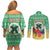 Personalised Malampa Joyeux Noel Couples Matching Off Shoulder Short Dress and Long Sleeve Button Shirt Proud To Be a Ni-Van Sand Drawing Art - Polynesian Pride