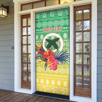 Personalised Malampa Joyeux Noel Door Cover Proud To Be a Ni-Van Sand Drawing Art - Polynesian Pride