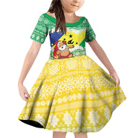 Personalised Malampa Joyeux Noel Family Matching Off Shoulder Short Dress and Hawaiian Shirt Proud To Be a Ni-Van Sand Drawing Art - Polynesian Pride