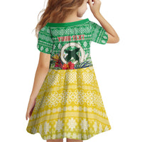 Personalised Malampa Joyeux Noel Family Matching Off Shoulder Short Dress and Hawaiian Shirt Proud To Be a Ni-Van Sand Drawing Art - Polynesian Pride