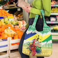 Personalised Malampa Joyeux Noel Grocery Bag Proud To Be a Ni-Van Sand Drawing Art - Polynesian Pride