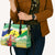 Personalised Malampa Joyeux Noel Leather Bag Proud To Be a Ni-Van Sand Drawing Art - Polynesian Pride
