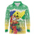 Personalised Malampa Joyeux Noel Long Sleeve Polo Shirt Proud To Be a Ni-Van Sand Drawing Art - Polynesian Pride