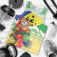 Personalised Malampa Joyeux Noel Men Tank Top Proud To Be a Ni-Van Sand Drawing Art - Polynesian Pride