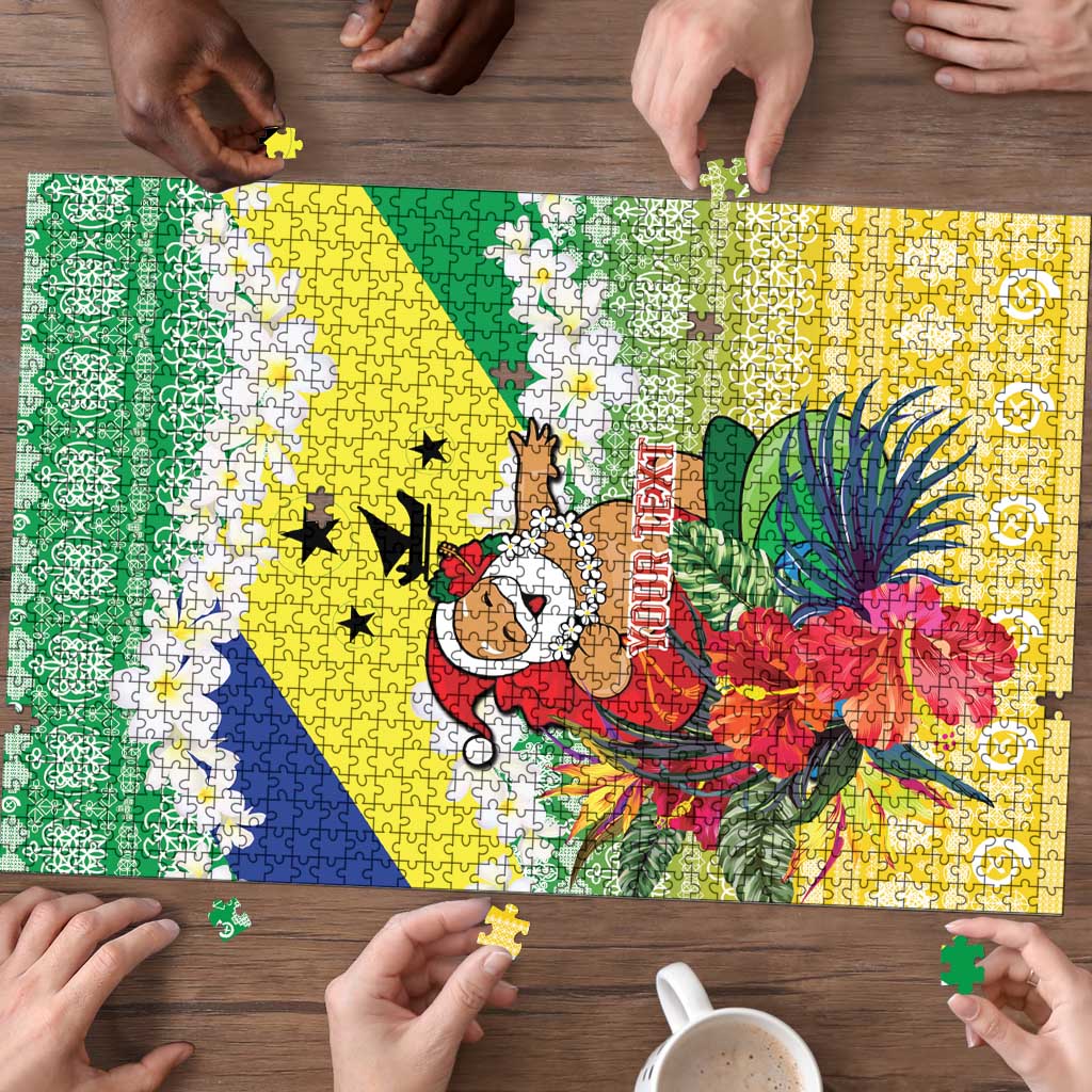 Personalised Malampa Joyeux Noel Puzzle Proud To Be a Ni-Van Sand Drawing Art - Polynesian Pride