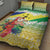 Personalised Malampa Joyeux Noel Quilt Bed Set Proud To Be a Ni-Van Sand Drawing Art - Polynesian Pride