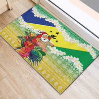 Personalised Malampa Joyeux Noel Rubber Doormat Proud To Be a Ni-Van Sand Drawing Art - Polynesian Pride