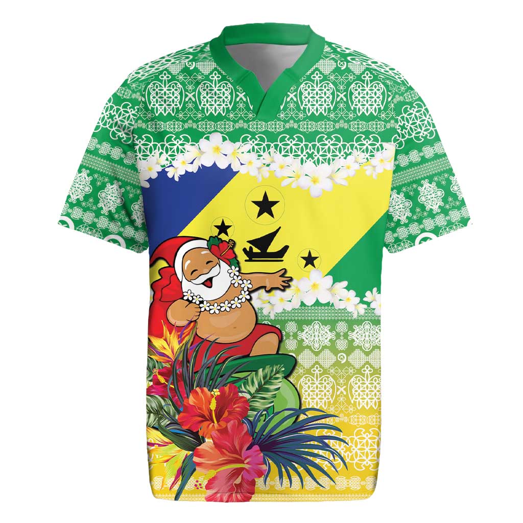 Personalised Malampa Joyeux Noel Rugby Jersey Proud To Be a Ni-Van Sand Drawing Art - Polynesian Pride
