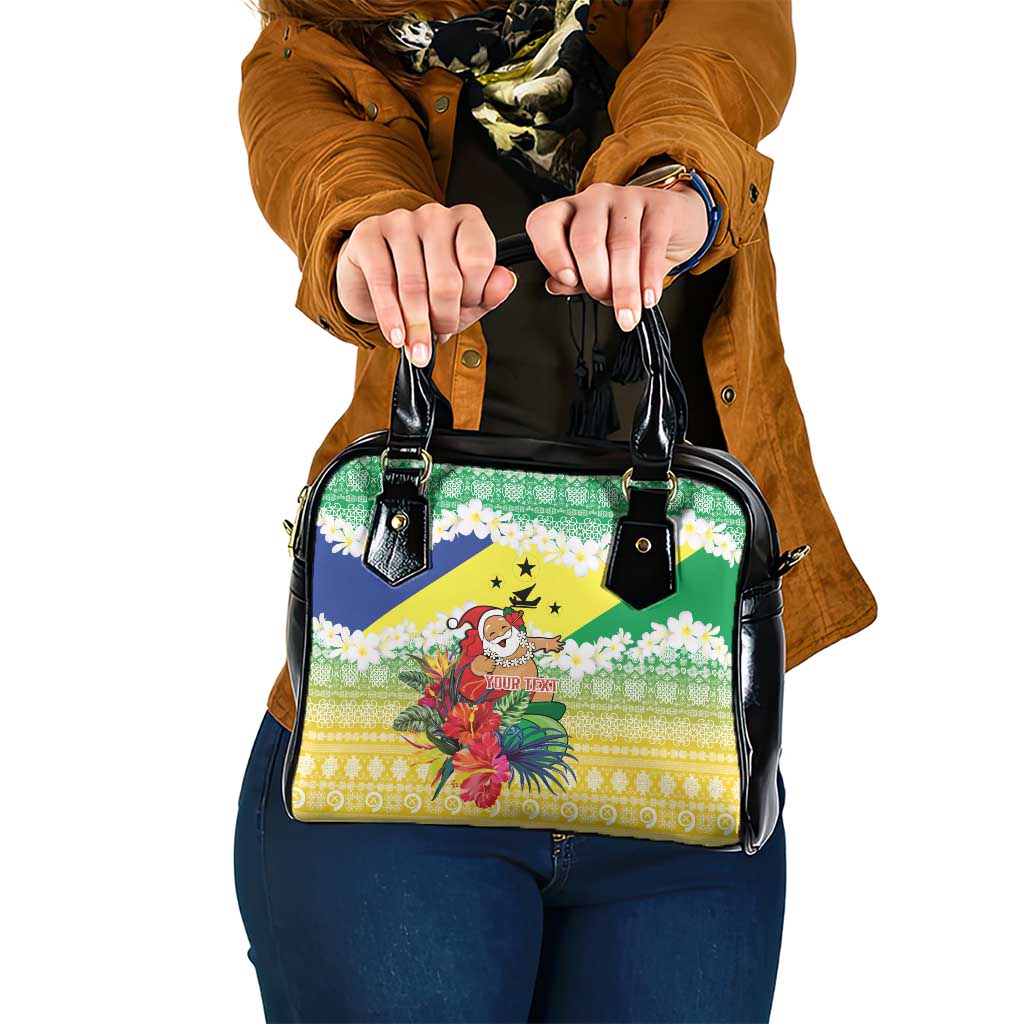 Personalised Malampa Joyeux Noel Shoulder Handbag Proud To Be a Ni-Van Sand Drawing Art - Polynesian Pride