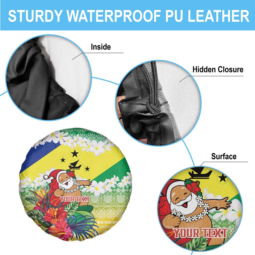 Personalised Malampa Joyeux Noel Spare Tire Cover Proud To Be a Ni-Van Sand Drawing Art - Polynesian Pride