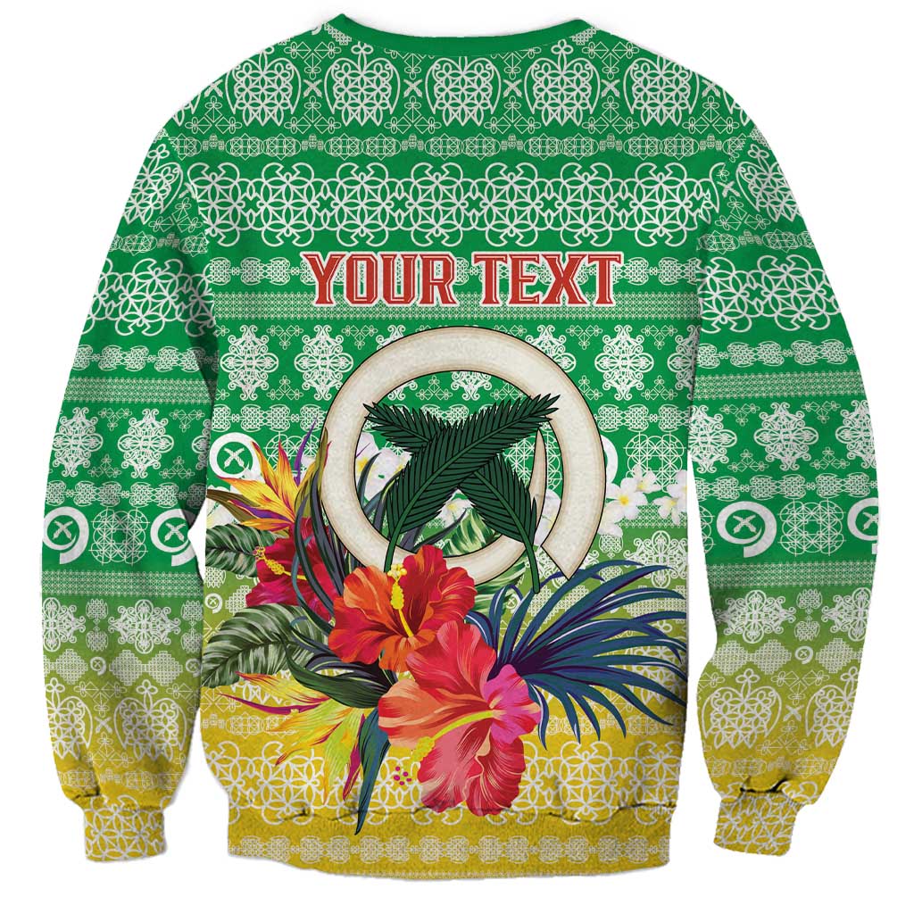 Personalised Malampa Joyeux Noel Sweatshirt Proud To Be a Ni-Van Sand Drawing Art - Polynesian Pride