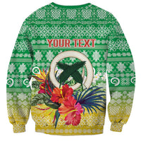 Personalised Malampa Joyeux Noel Sweatshirt Proud To Be a Ni-Van Sand Drawing Art - Polynesian Pride