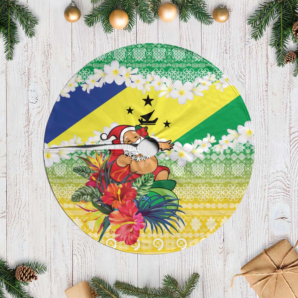 Malampa Joyeux Noel Tree Skirt Proud To Be a Ni-Van Sand Drawing Art - Polynesian Pride