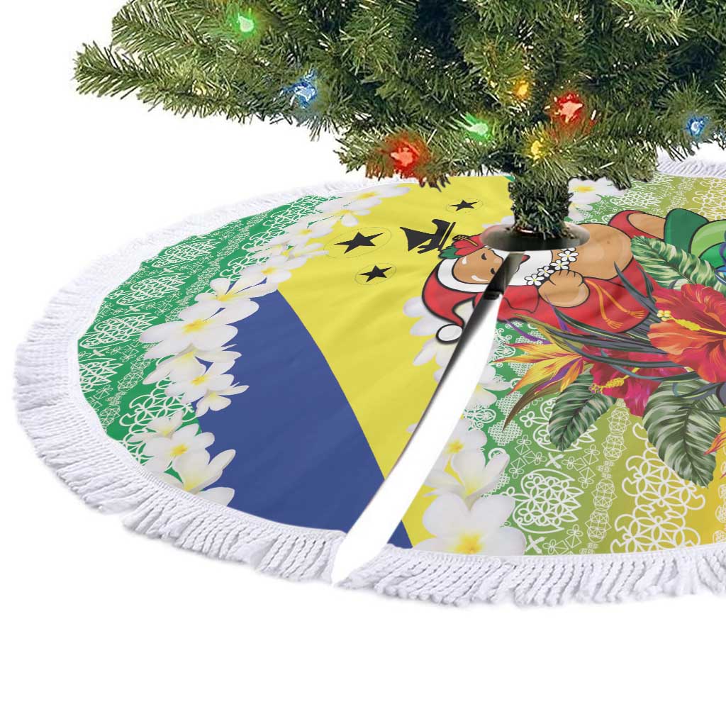 Malampa Joyeux Noel Tree Skirt Proud To Be a Ni-Van Sand Drawing Art - Polynesian Pride