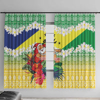 Personalised Malampa Joyeux Noel Window Curtain Proud To Be a Ni-Van Sand Drawing Art - Polynesian Pride