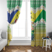 Personalised Malampa Joyeux Noel Window Curtain Proud To Be a Ni-Van Sand Drawing Art - Polynesian Pride