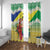 Personalised Malampa Joyeux Noel Window Curtain Proud To Be a Ni-Van Sand Drawing Art - Polynesian Pride