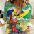 Personalised Malampa Joyeux Noel Women Casual Shirt Proud To Be a Ni-Van Sand Drawing Art - Polynesian Pride