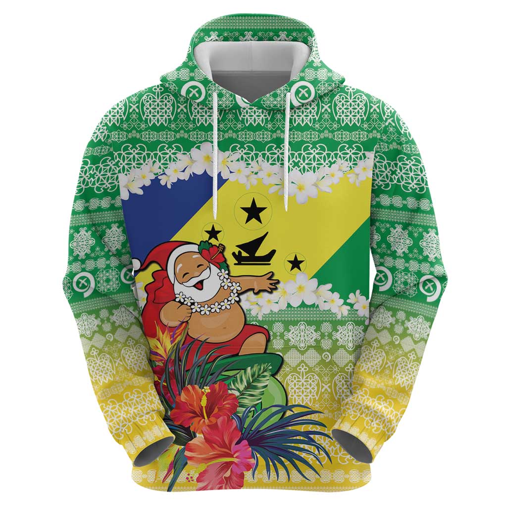 Personalised Malampa Joyeux Noel Zip Hoodie Proud To Be a Ni-Van Sand Drawing Art - Polynesian Pride