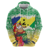 Personalised Malampa Joyeux Noel Zip Hoodie Proud To Be a Ni-Van Sand Drawing Art - Polynesian Pride