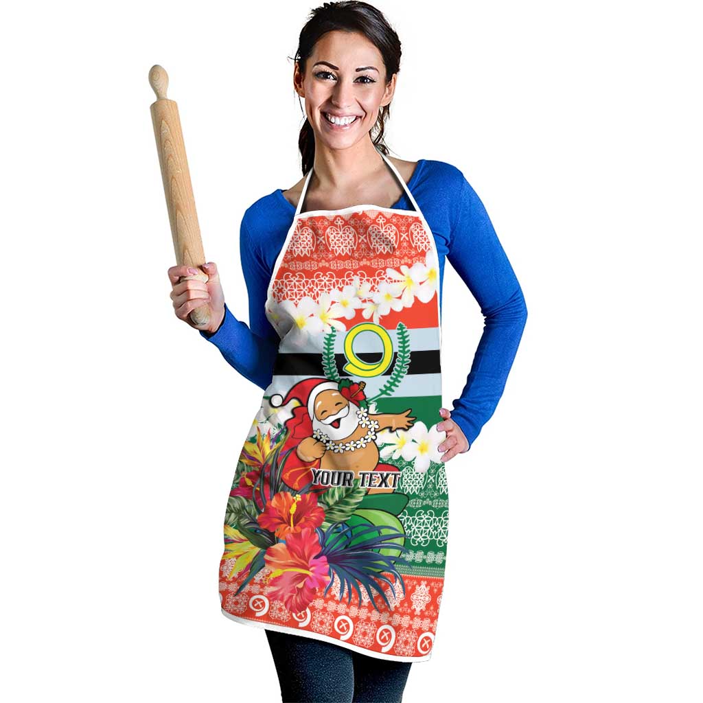 Personalised Penama Joyeux Noel Apron Proud To Be a Ni-Van Sand Drawing Art - Polynesian Pride