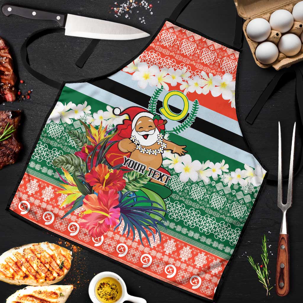 Personalised Penama Joyeux Noel Apron Proud To Be a Ni-Van Sand Drawing Art - Polynesian Pride