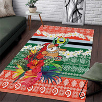 Personalised Penama Joyeux Noel Area Rug Proud To Be a Ni-Van Sand Drawing Art - Polynesian Pride
