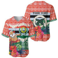 Personalised Penama Joyeux Noel Baseball Jersey Proud To Be a Ni-Van Sand Drawing Art - Polynesian Pride