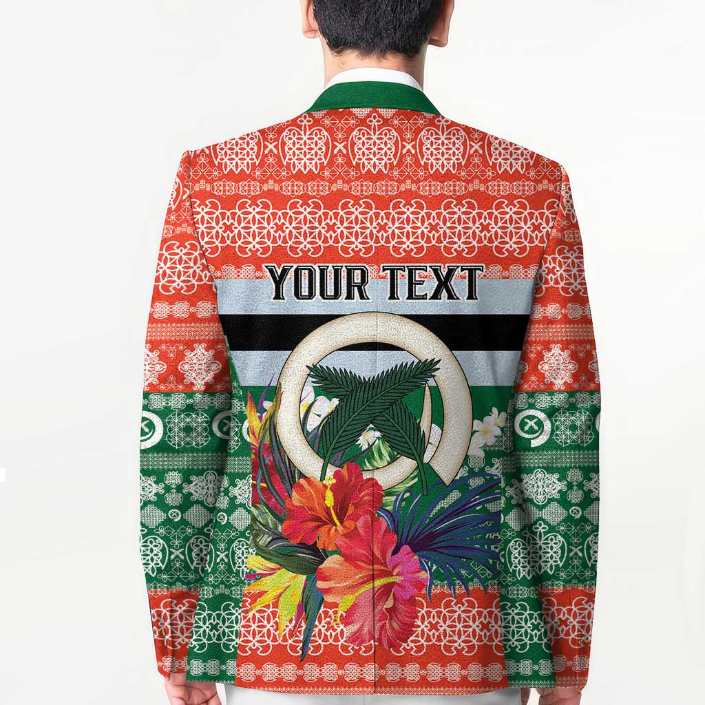 Personalised Penama Joyeux Noel Blazer Proud To Be a Ni-Van Sand Drawing Art - Polynesian Pride