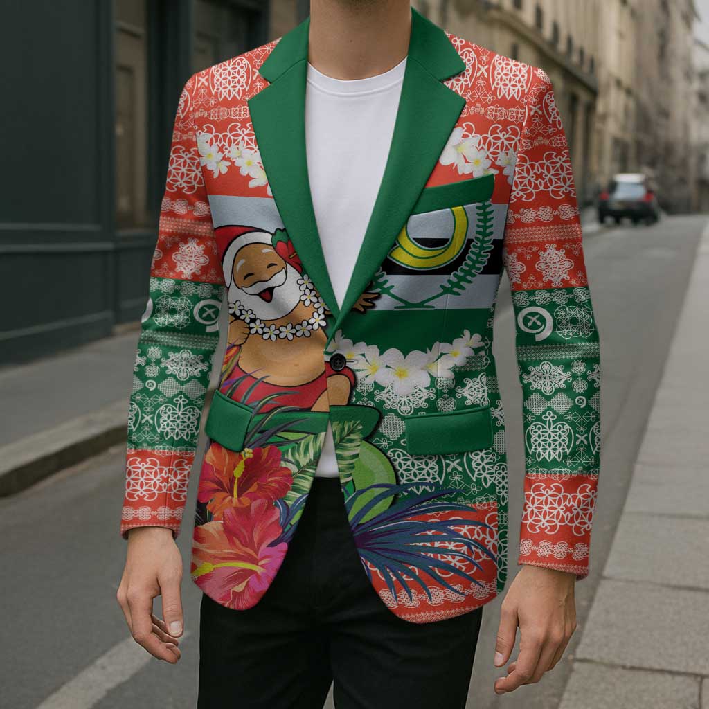 Personalised Penama Joyeux Noel Blazer Proud To Be a Ni-Van Sand Drawing Art - Polynesian Pride