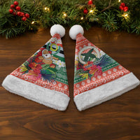 Personalised Penama Joyeux Noel Christmas Santa Hat Proud To Be a Ni-Van Sand Drawing Art - Polynesian Pride