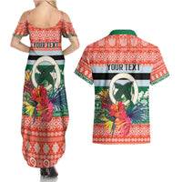 Personalised Penama Joyeux Noel Couples Matching Summer Maxi Dress and Hawaiian Shirt Proud To Be a Ni-Van Sand Drawing Art - Polynesian Pride