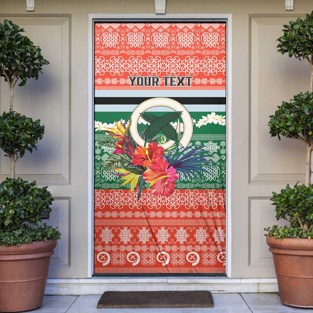 Personalised Penama Joyeux Noel Door Cover Proud To Be a Ni-Van Sand Drawing Art - Polynesian Pride