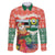 Personalised Penama Joyeux Noel Family Matching Long Sleeve Bodycon Dress and Hawaiian Shirt Proud To Be a Ni-Van Sand Drawing Art - Polynesian Pride