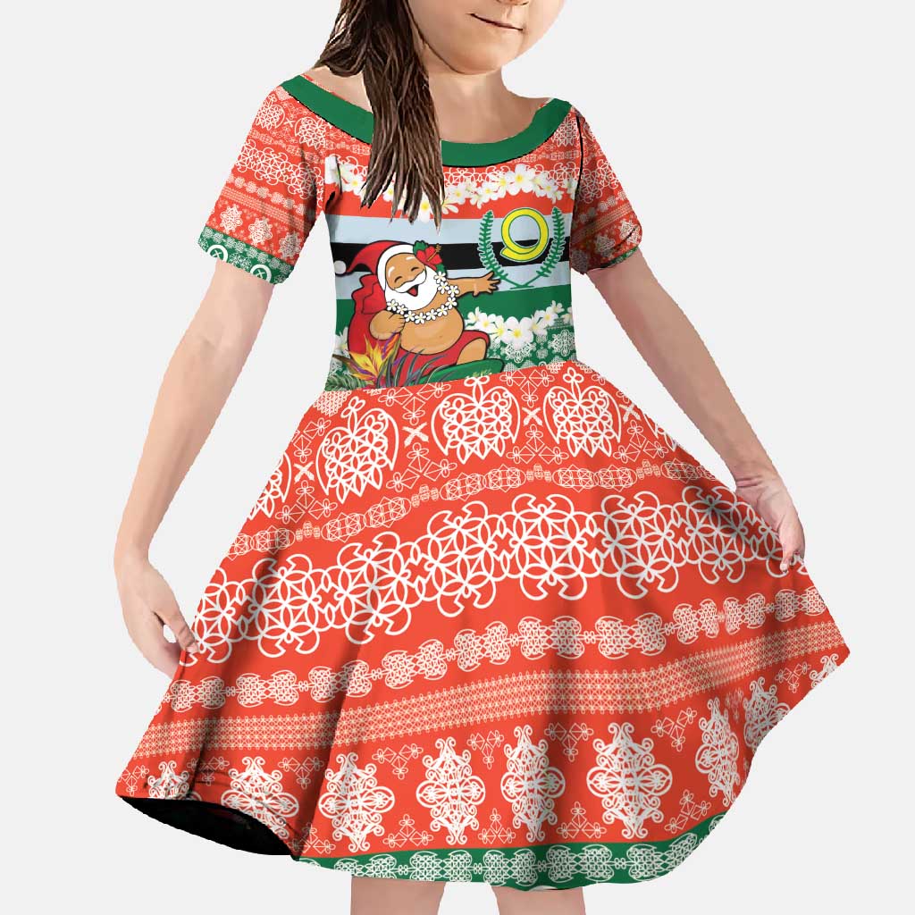 Personalised Penama Joyeux Noel Family Matching Off Shoulder Maxi Dress and Hawaiian Shirt Proud To Be a Ni-Van Sand Drawing Art - Polynesian Pride