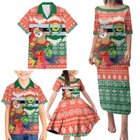 Personalised Penama Joyeux Noel Family Matching Puletasi and Hawaiian Shirt Proud To Be a Ni-Van Sand Drawing Art - Polynesian Pride